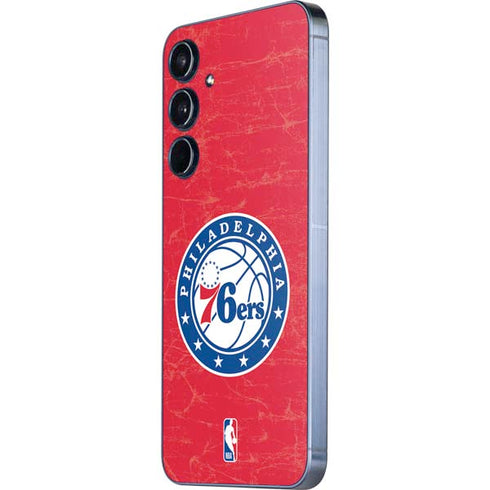 NBA Philadelphia 76ers Distressed Galaxy A35 5G Skin